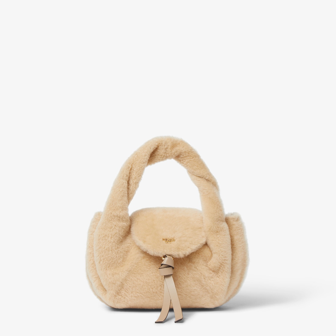 FENDI Fendi Spy Mini Beige shearling mini-bag - Image 1
